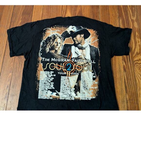 ScreenStars Y2K Tim McGraw and Faith Hill Soul2Soul Tour Shirt Mens Large - Picture 5 of 6